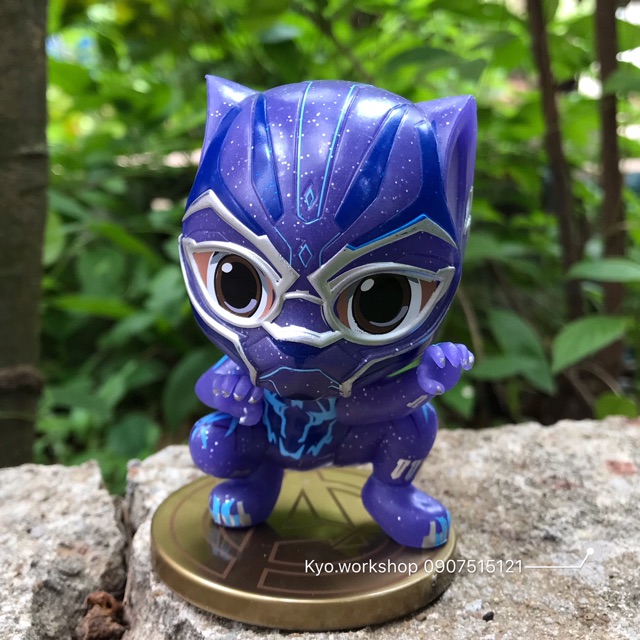 [Không hộp] Mô hình combo 8 món Chibi Black Panther - Ironman - Spiderman Marvel