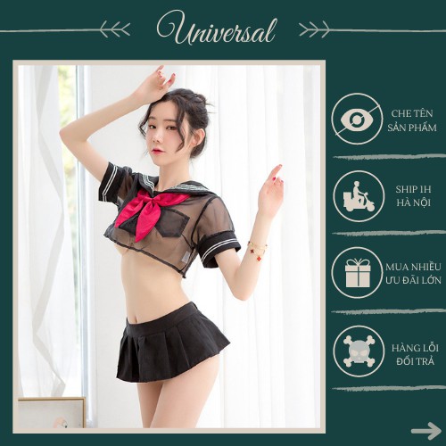 Đồ Cosplay Sexy Học Sinh - Set Váy Ngủ Nữ Sinh Gợi Cảm UNIVERSALXXX - DCP35