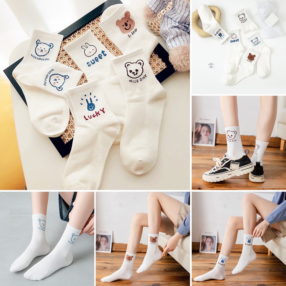 Vớ Nữ Họa Tiết Hoạt Hình Dễ Thương Phong Cách Hàn Quốc JP5