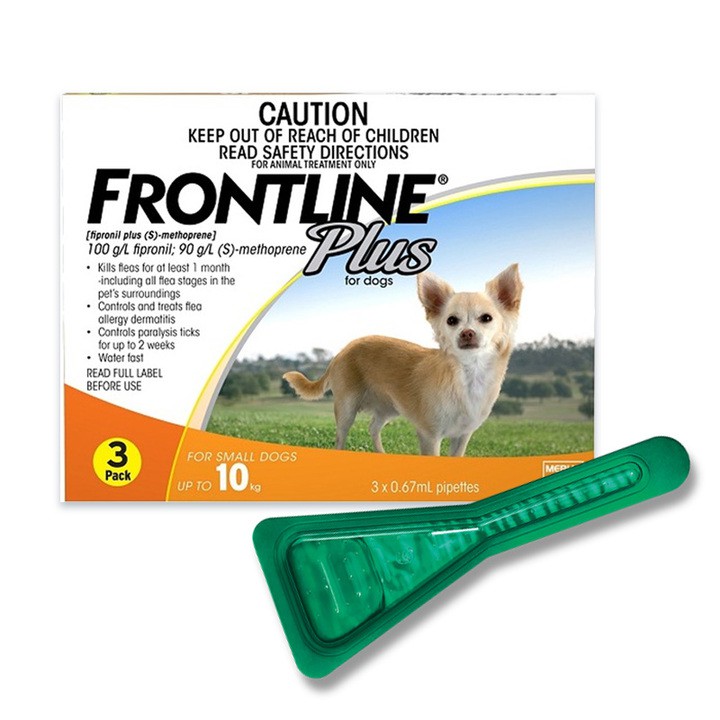 1 tuýp nhỏ gáy ve rận, bọ chét cho chó dưới 10kg Frontline Plus