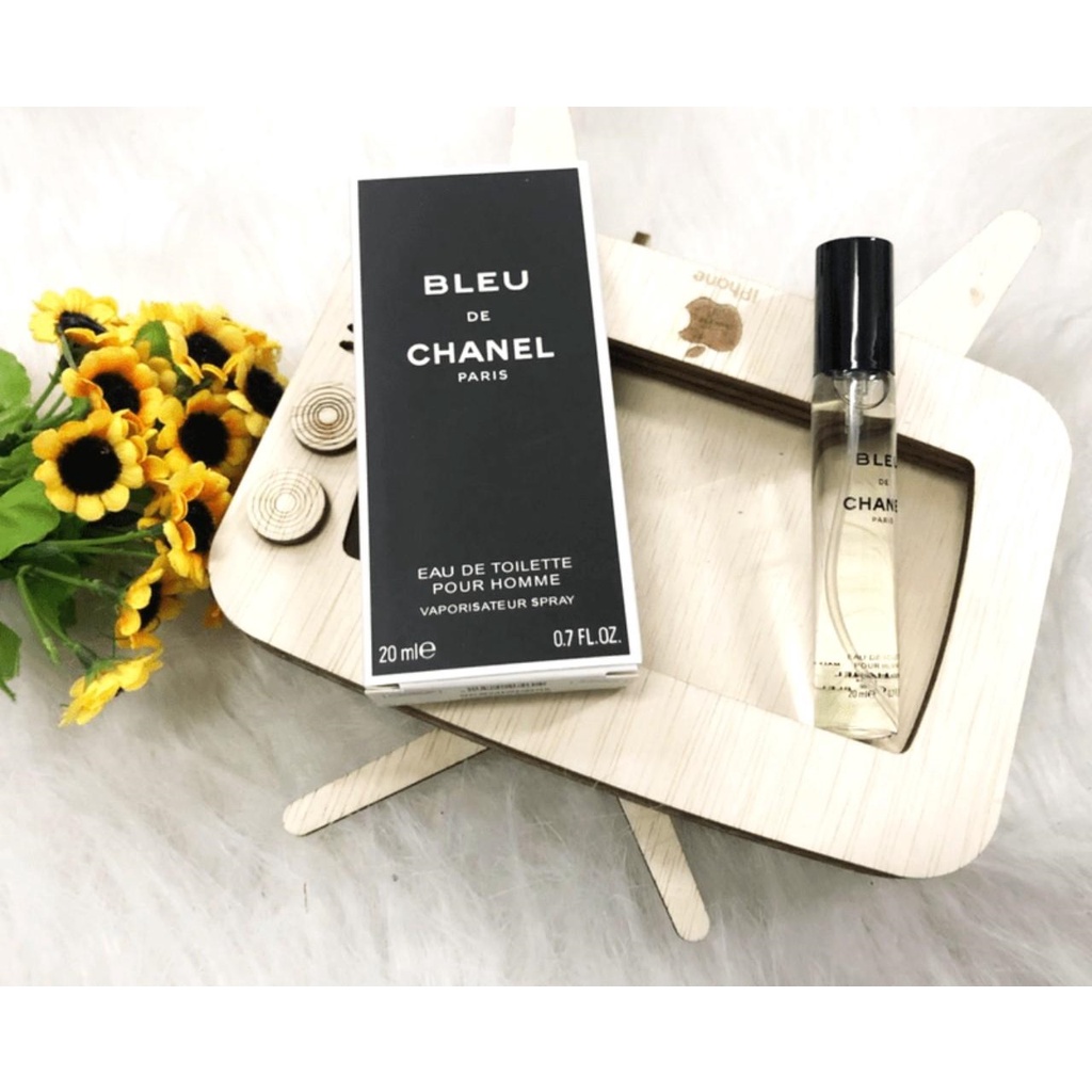 Nước Hoa Nam mini BLEU DE CHANEL 20ml. Nước hoa thơm lâu Lưu hương trên 8h, Mùi hương lịch lãm, Sang trọng!