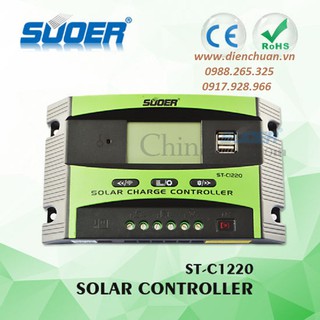 Bộ điều khiển sạc pin năng lượng mặt trời 20A 12V-24V SUOER ST-C1220