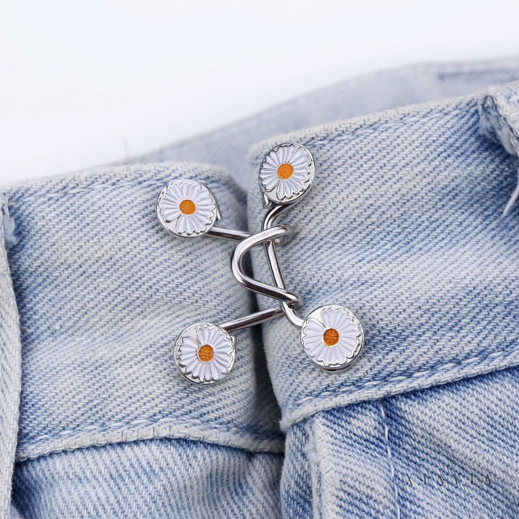 🌺 Nút Kim Loại Có Thể Điều Chỉnh Đính Quần Jean Nhiều Màu Sắc