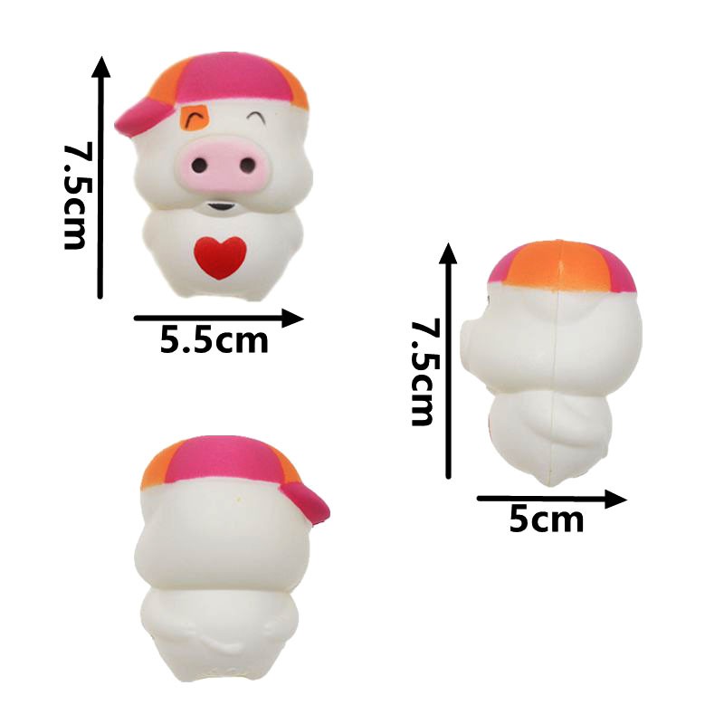 Đồ chơi bóp nén squishy kiểu dáng chú heo hoạt hình đáng yêu giải tỏa căng thẳng