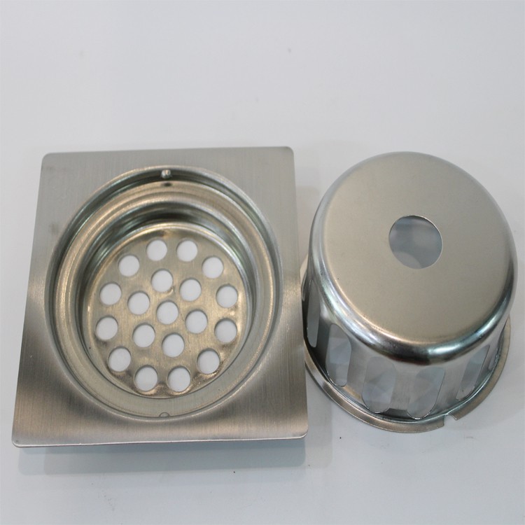 Cầu chắn rác thoát nước sân thượng, hành lang, sân vườn Inox 304, kiểu vuông, thoát nước nhanh