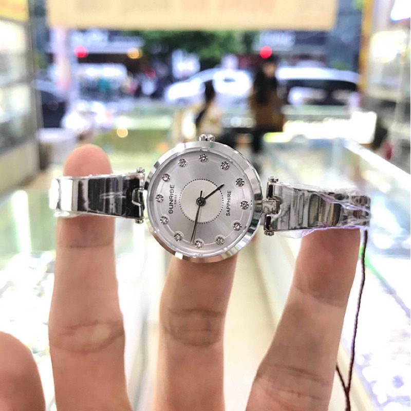 Đồng hồ nữ SUNRISE 9936SA DEMI full hộp chính hãng, kính Sapphire chống xước, chống nước