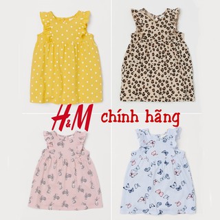 [có ảnh thật bé mặc] Váy đầm cotton bé gái HM auth H&M chii'nh hang~ cho bé 1 tuổi đến 4 tuổi