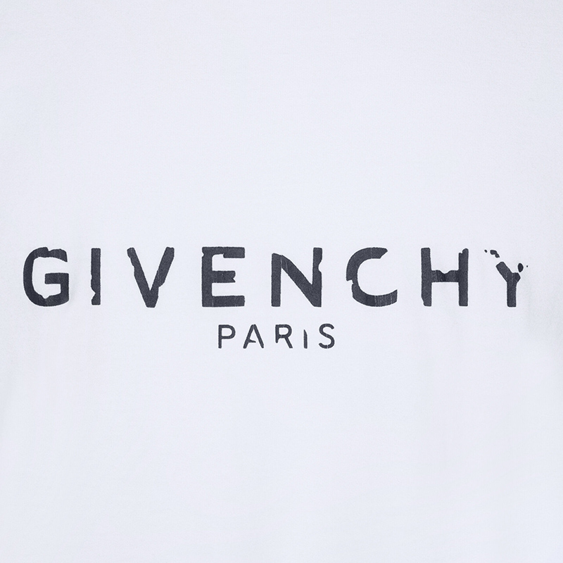 Áo Thun Cotton Ngắn Tay In Logo Givenchy Cổ Điển