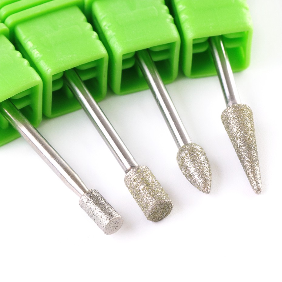 Diamond Nail Drill Bit Stainless Steel Rotary Burr Milling Cutter Clean Electric Tool Manicure Nails
