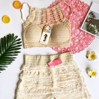 Bộ len đi biển siêu cute