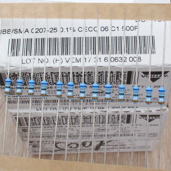 Điện trở vạch màu VISHAY-BC MBB0207 6.8R 6R8 1% chân đồng (12 con)