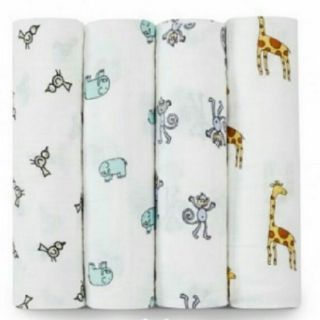 Combo 2 khăn Aden Anais hàng chuẩn 100 % sợi tre chất đẹp cỡ đại 100x120 cm