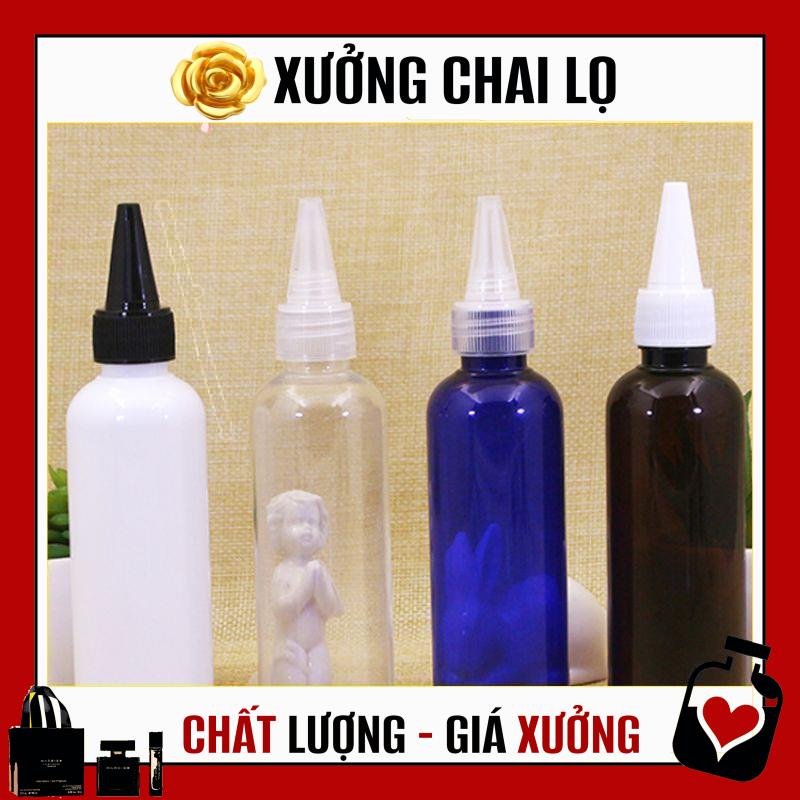 Chai Chiết Mĩ Phẩm ❤ TOP GIÁ RẺ ❤ Chai nhựa pet nắp nhọn nâu 20ml,30ml,50ml,100ml chiết mỹ phẩm , , phụ kiện du lịch