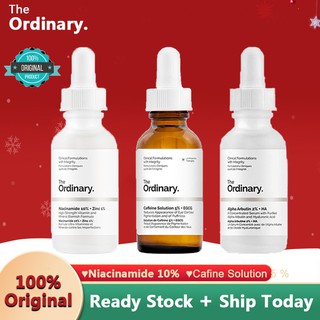 Dung dịch Niacinamide 10% chứa 1% kẽm /AHA 30%+BHA 2%/Alpha Arbutin 2%+HA/Axit Salicylic 2% The Ordinary 30ML