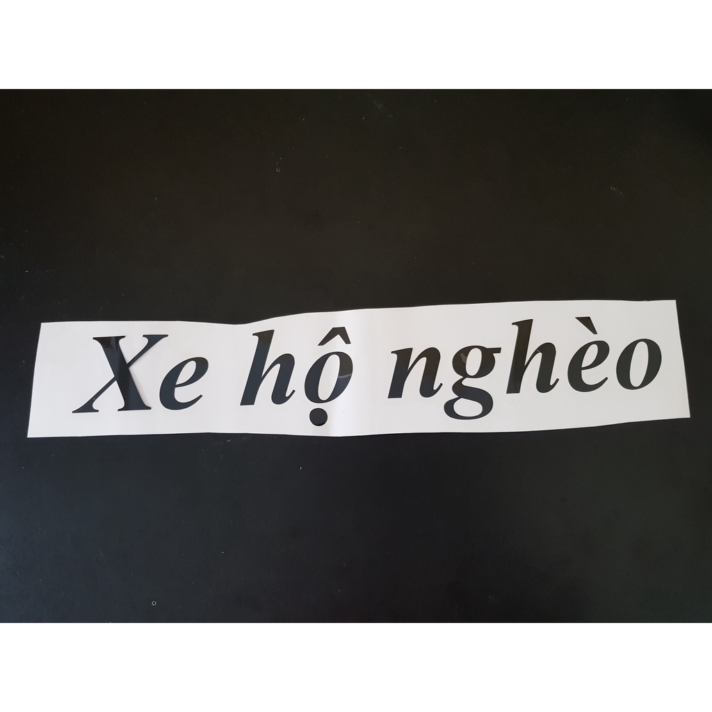 Tem dán ô tô Xe hộ nghèo