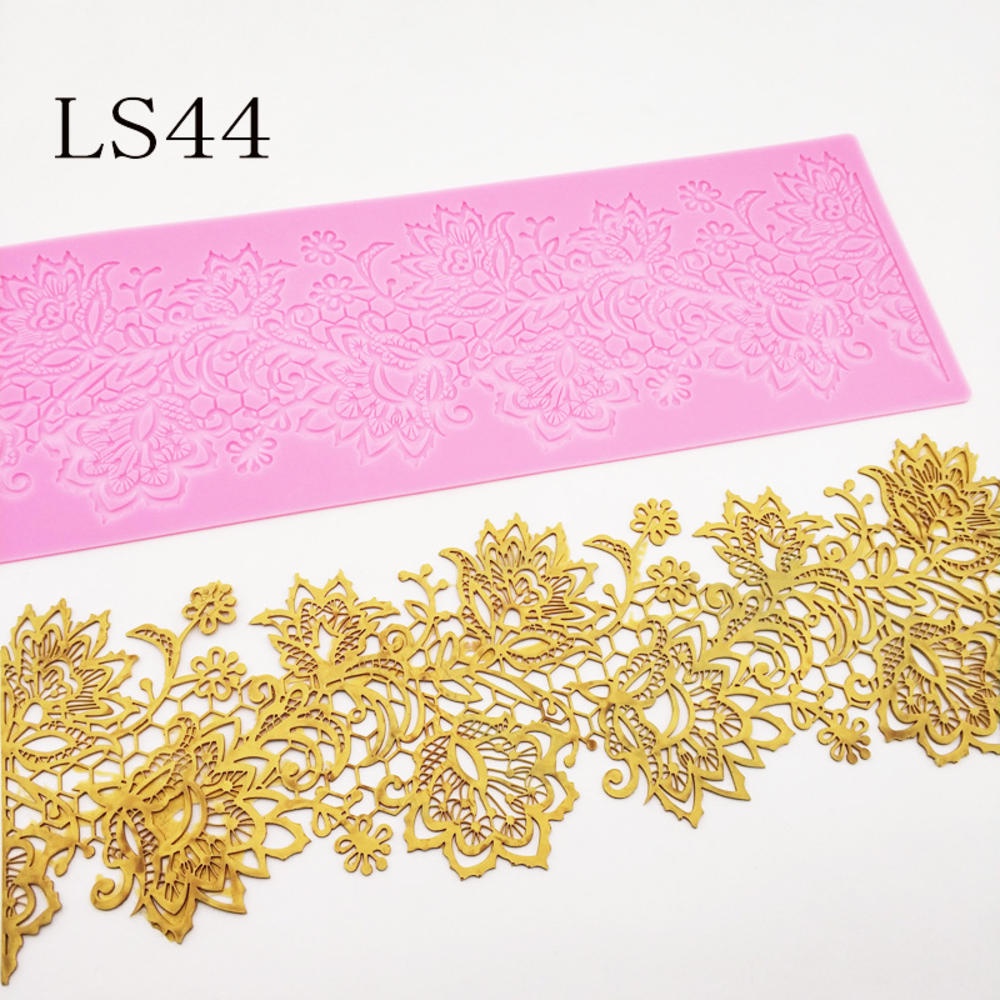 Khuôn Silicone Làm Bánh Họa Tiết Ren Hoa Phong Cách Vintage