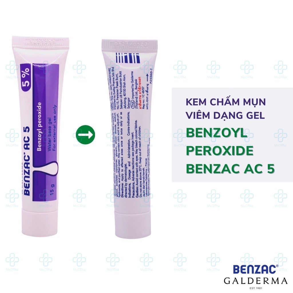 Benzac AC 2.5%/5%  - Kem Chấm Mụn, Giảm Mụn Trứng Cá, Sưng Tấy