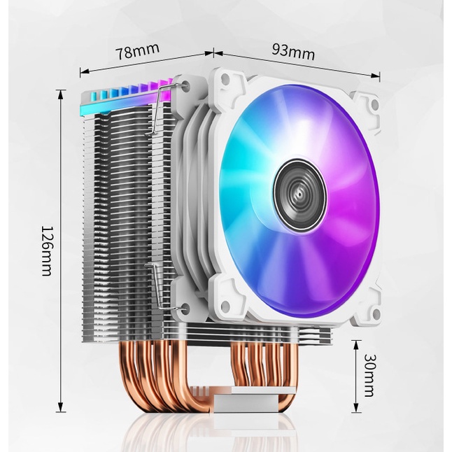 Quạt Tản Nhiệt CPU Jonsbo CR-1400 White, Led RGB Tự Đảo Màu Nhiều Hiệu Ứng, 4 Ống Đồng Tản Nhiệt