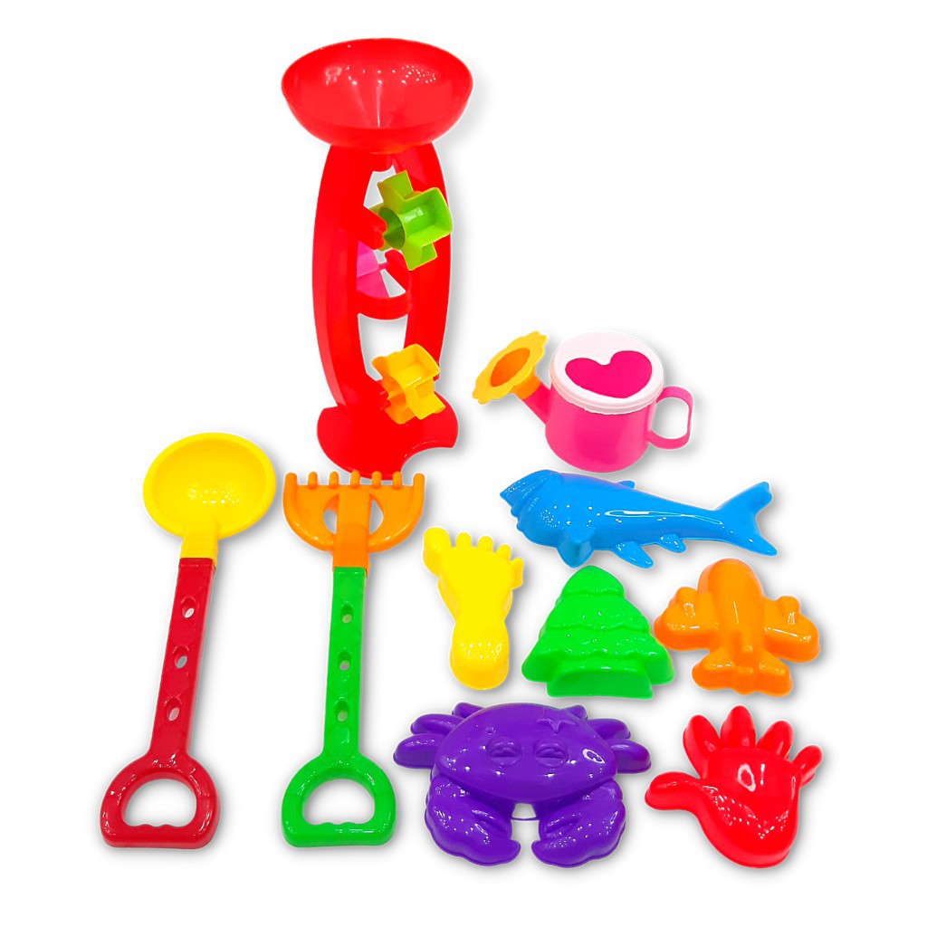 Xô Đi Biển Bạch Tuộc Long Thuy Toys - Lưới xô bạch tuộc nhí đi biển Có thác Cát ,khuôn đúc, dễ thương