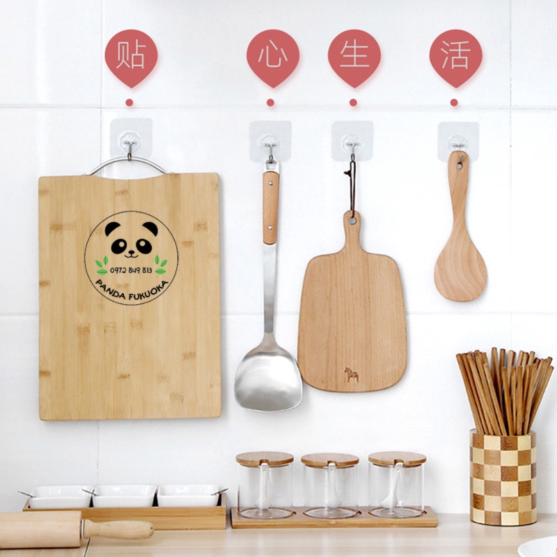 Móc dán tường chịu lực siêu dính trong suốt inox siêu chắc siêu bền MD01 - Panda Fukuoka