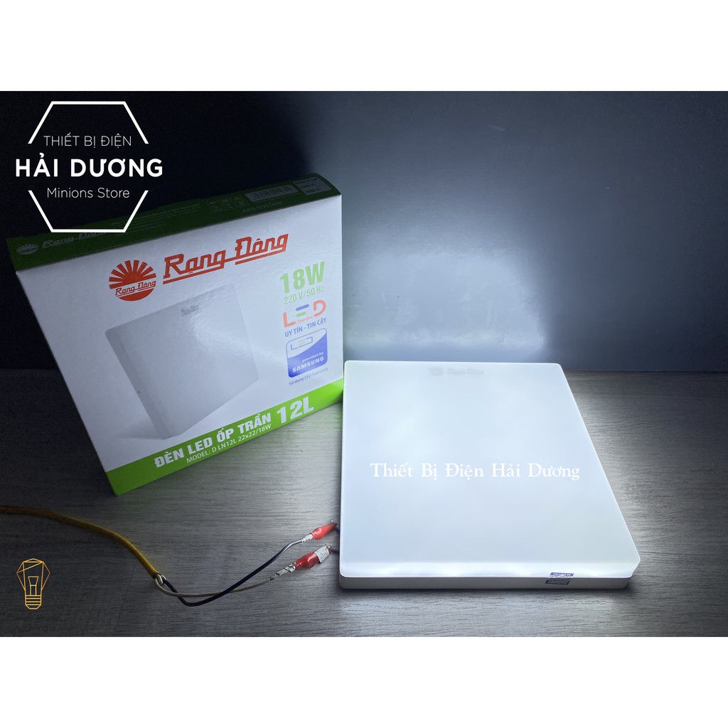 Đèn LED Downlight Ốp Trần Nổi Tràn Viền Vô Cực Rạng Đông D LN12L 22x22/18w Kiểu Dáng Vuông Tròn - Siêu Đẹp Mắt