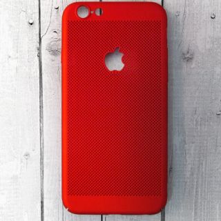 Ốp lưng iphone 5/6/6 Plus/7 Plus Ốp lưng đỏ tản nhiệt nhung nhịn cao cấp khắc táo
