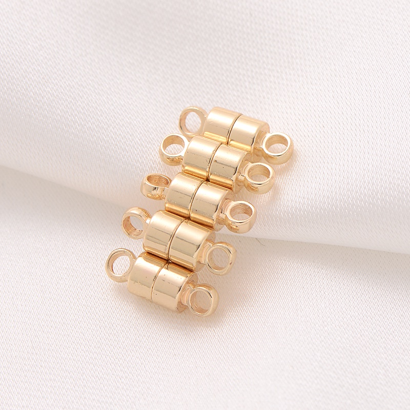 Khóa Cài Từ Tính Bằng Đồng 14K Màu Vàng/ Bạc Chuyên Dụng Làm Vòng Tay/Vòng Cổ diy