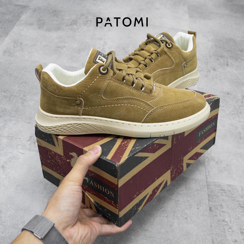 Giày nam thể thao nam cao cấp PATOMI, giày sneaker nam da lộn thoáng khí phong cách công sở-G259