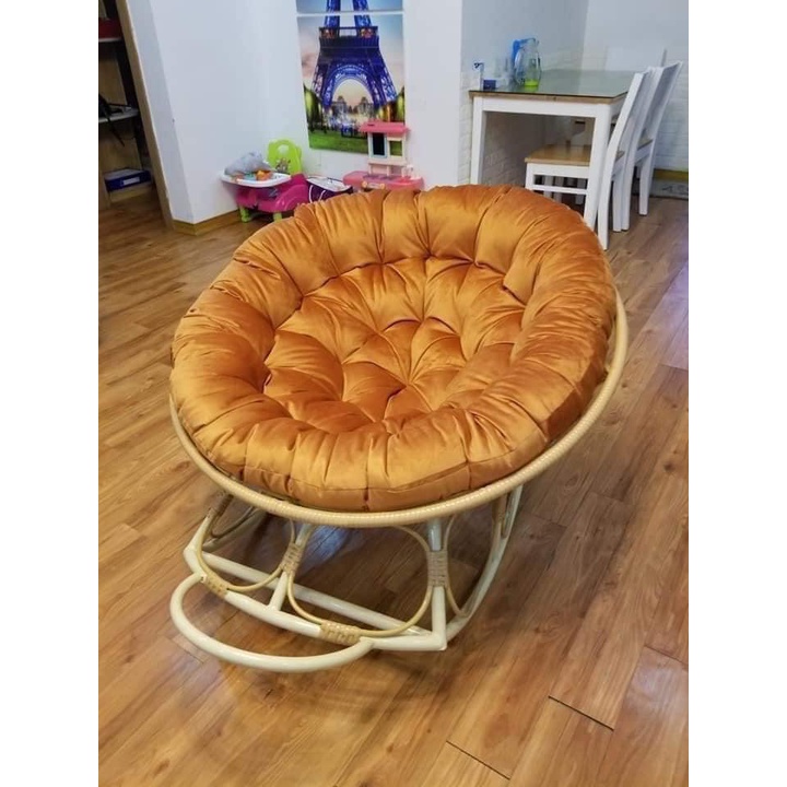 Ghế Thư Giãn Bập Bênh Papasan Khung Sắt, Đường Kính 1m1-1m2
