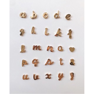 Dây loại mảnh 1mm mặt chữ in thường gold thép không gỉ (vui lòng chat để check chữ)