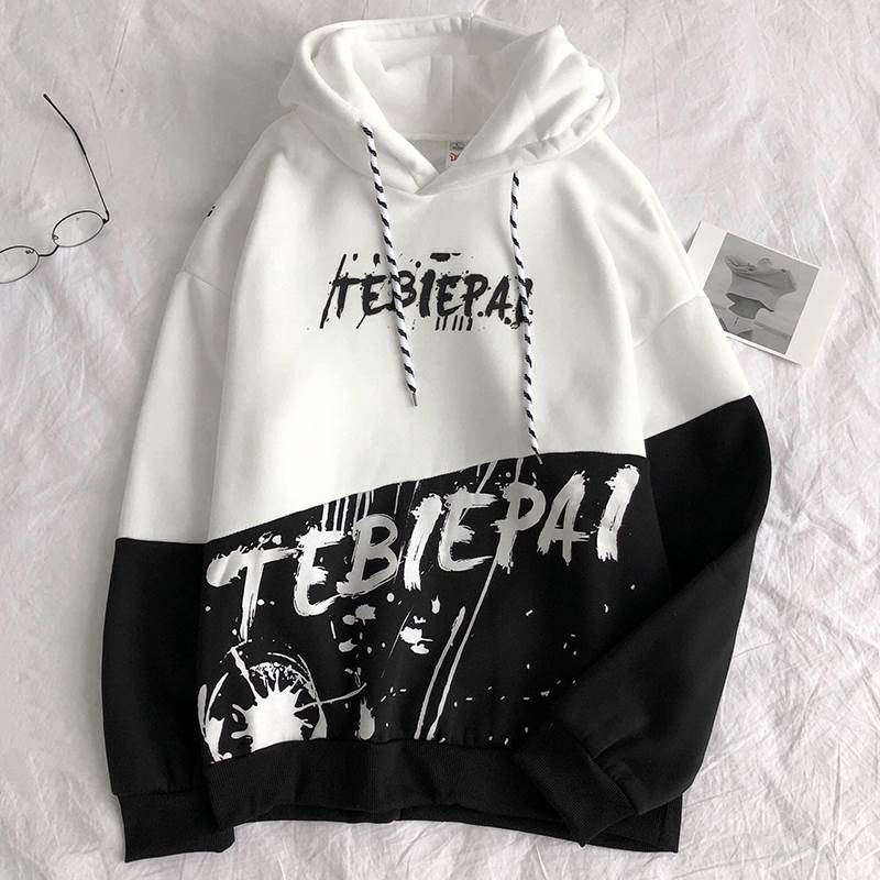 Áo Hoodie Nam Nữ Có Mũ Trùm Đầu In Chữ TEBIEPAI Phối Hai Màu Sành Điệu Zenkonam MEN TOP 226
