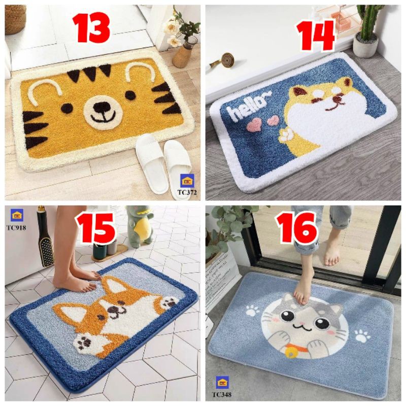 THẢM CHÂN LÔNG CỪU HÌNH THÚ 3D. Size 40x60 cm. Chống trơn trượt, thấm hút, siêu mềm mịn!