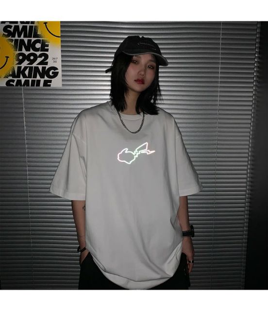 Áo Thun Phản Quang Tay Lỡ Unisex Pika.chu