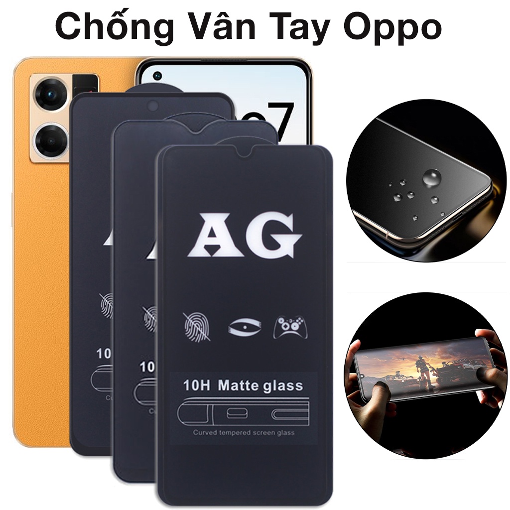 Kính cường lực chống vân tay reno Reno 7 reno 2f 2z reno 5 reno 4 reno 6 6z A16 A16s A16K A91 Reno 3 Pro Kính-[CVT]