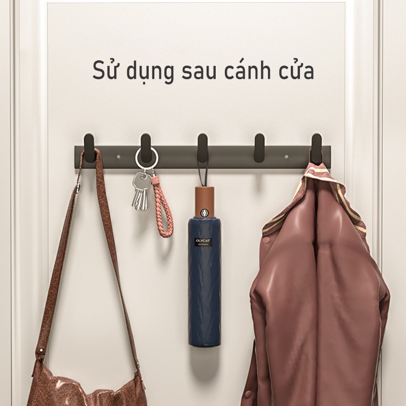 GuanChuang Móc Treo Đồ Dùng Bằng Gỗ Gắn Tường Tiện Dụng Cho Nhà Bếp/ Nhà Tắm