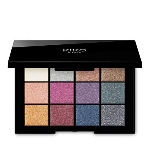 Màu Mắt Trang Điểm KIKO MILANO - Blendable Cult Eyeshadow Palette with 12 Sophisticated Sparkle Shades, phấn mắt 12 màu