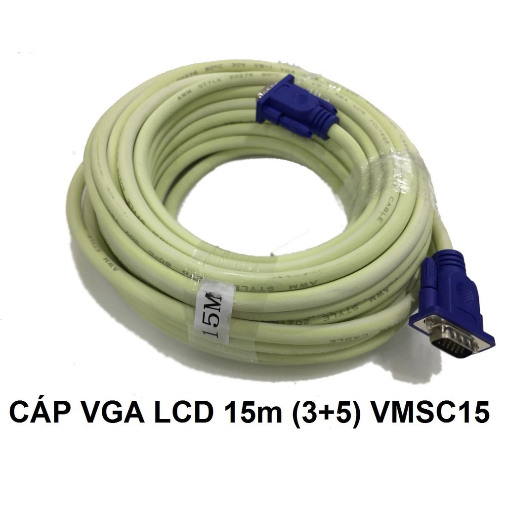 cáp vga lcd màn hình tv máy tính 3+5 15m VMSC15 , 20m vmsc20