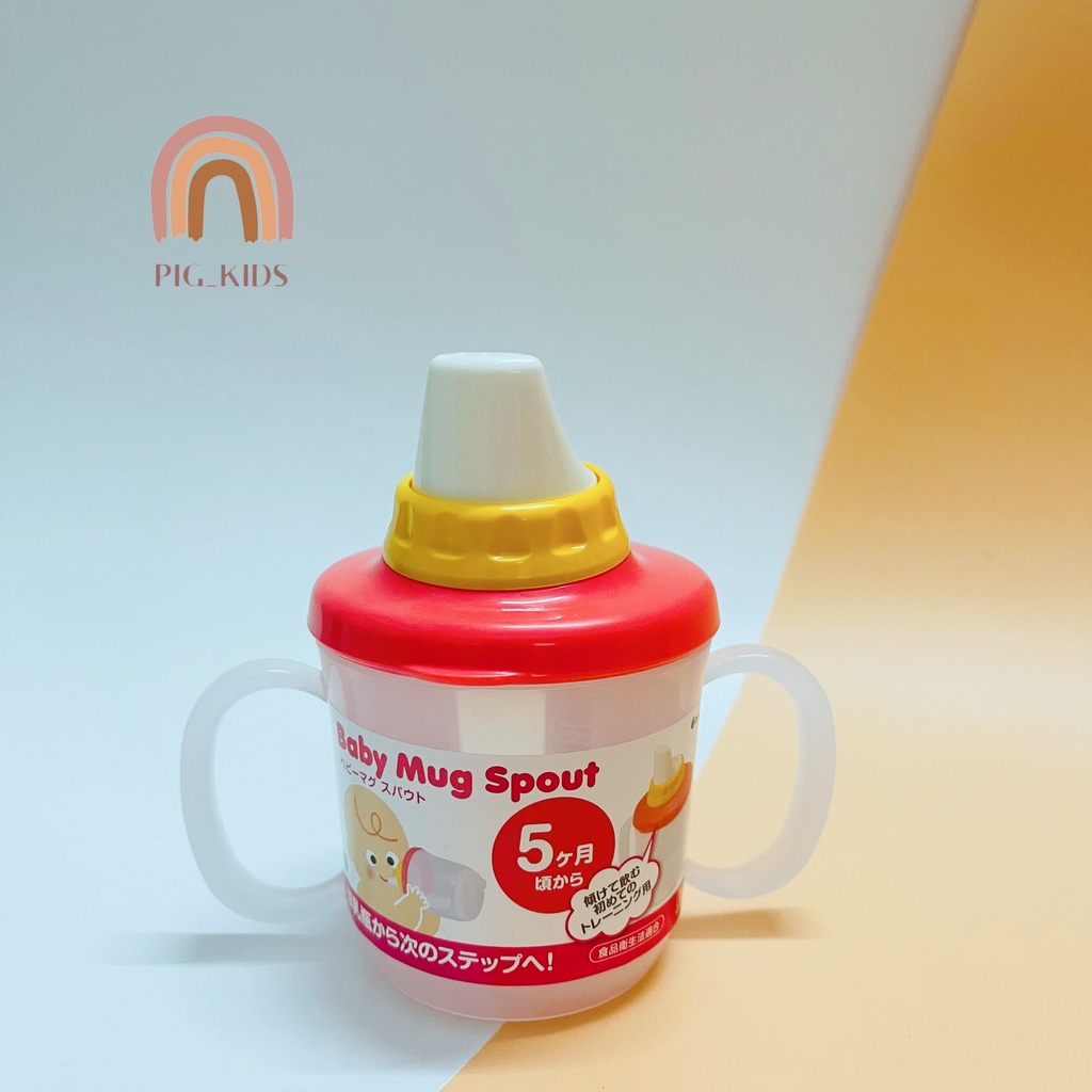 Bình Cốc Tập Uống Baby Mug Nhật Có Tay Cầm Cho Bé