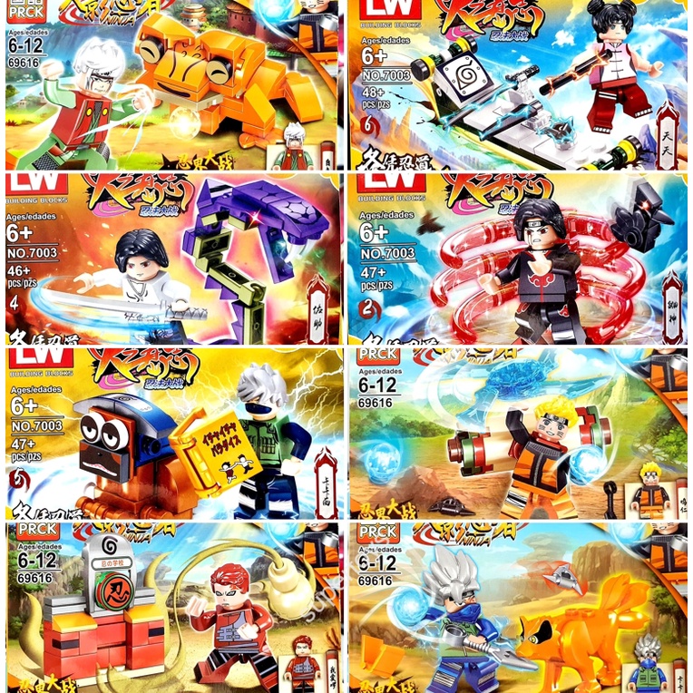 lego naruto nhân vật kèm vỹ thú và skill nhân vật