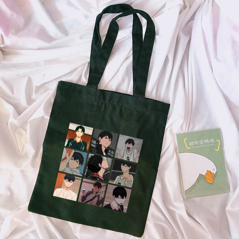 Túi xách trung học Haikyuu Anime Túi vải thông thường Túi mua sắm Túi đeo vai