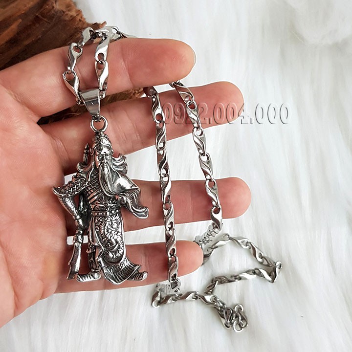 Dây chuyền mặt tượng quang công, dây chuyền nam MZ1735