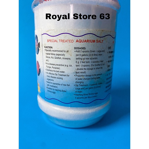 Muối biển Special Treated Aquarium Salt cho bể cá nước ngọt hủ 500g