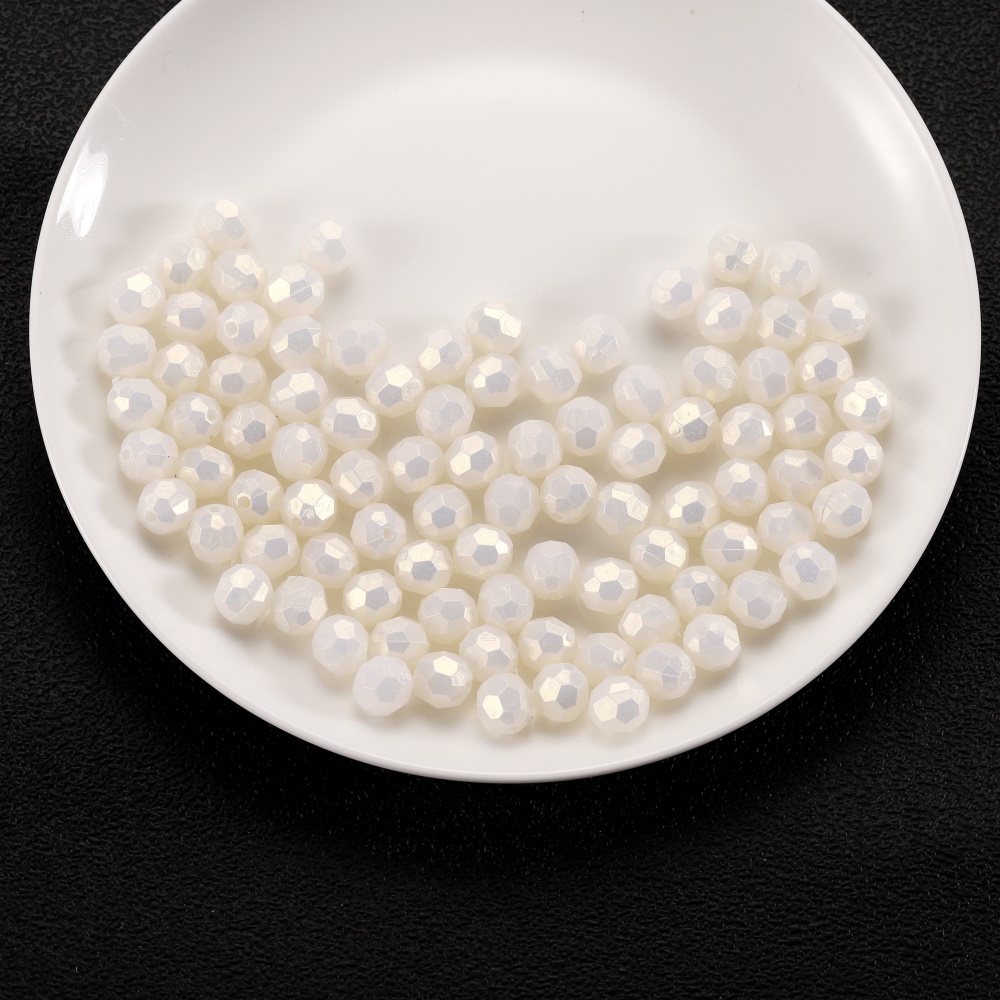 100 cái ABS 8mm dễ thương đầy màu sắc hạt chuỗi hạt làm bằng tay