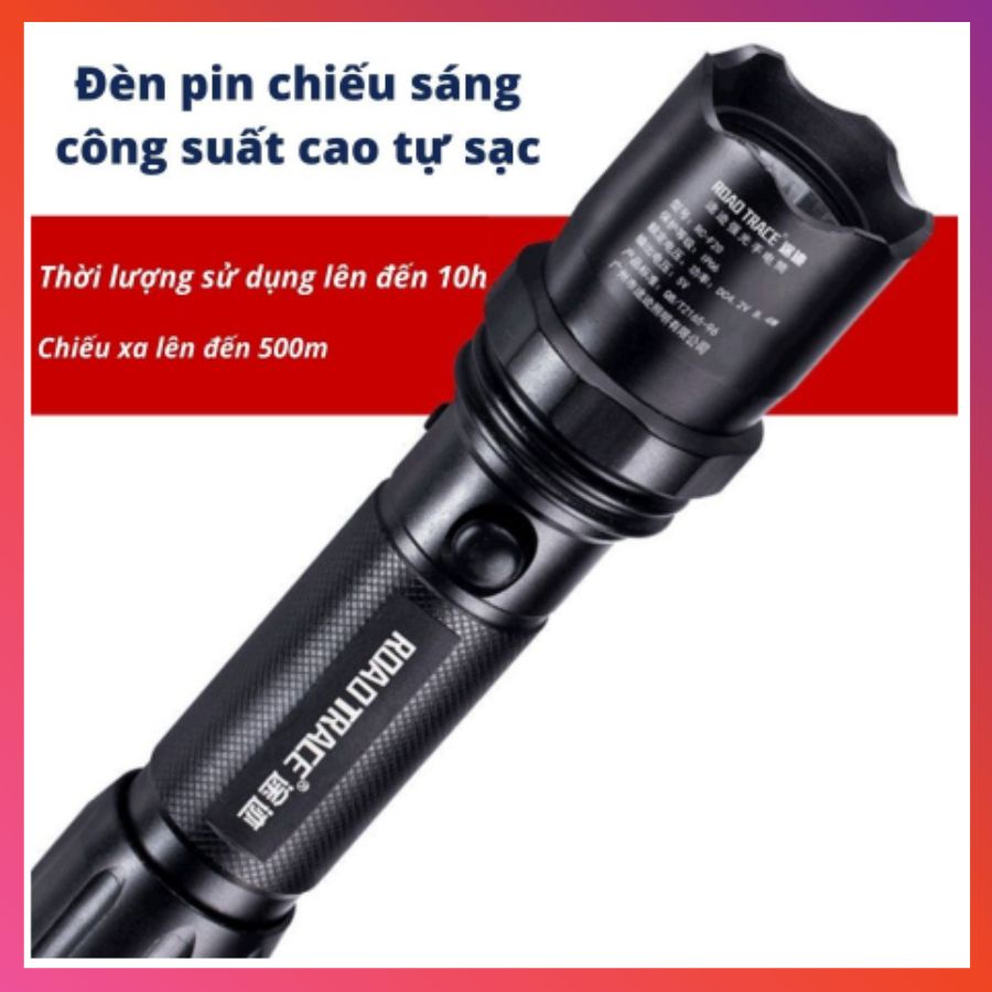 Đèn pin dã ngoại, công suất lớn, chống thấm nước, có thể sạc