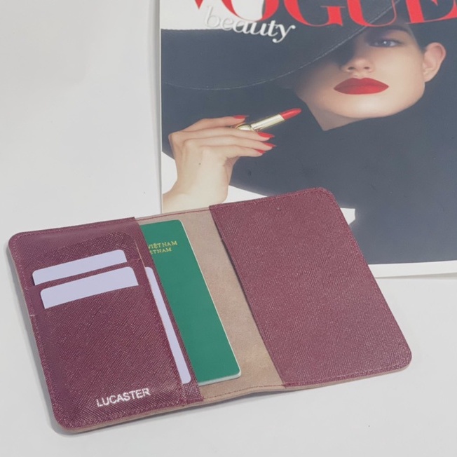 Ví passport da thật,bóp da đựng hộ chiếu thời trang Lucaster store bảo trì trọn đời