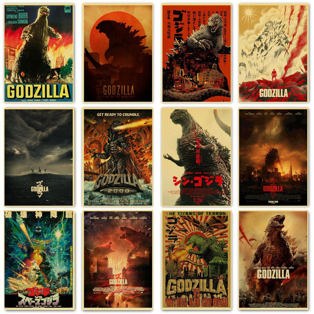 Áp phích phim Godzilla kiểu cổ điển