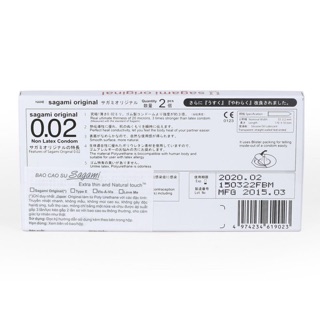 Bao Cao Su Sagami Original 0.02 Siêu Mỏng ( 2c/hộp )