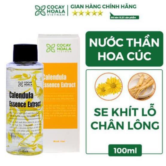 Nước thần hoa cúc 2in1 Cocayhoala cấp ẩm tức thì, trẻ hóa làn da sau 10 ngày Calendula Essence Extract 100ml