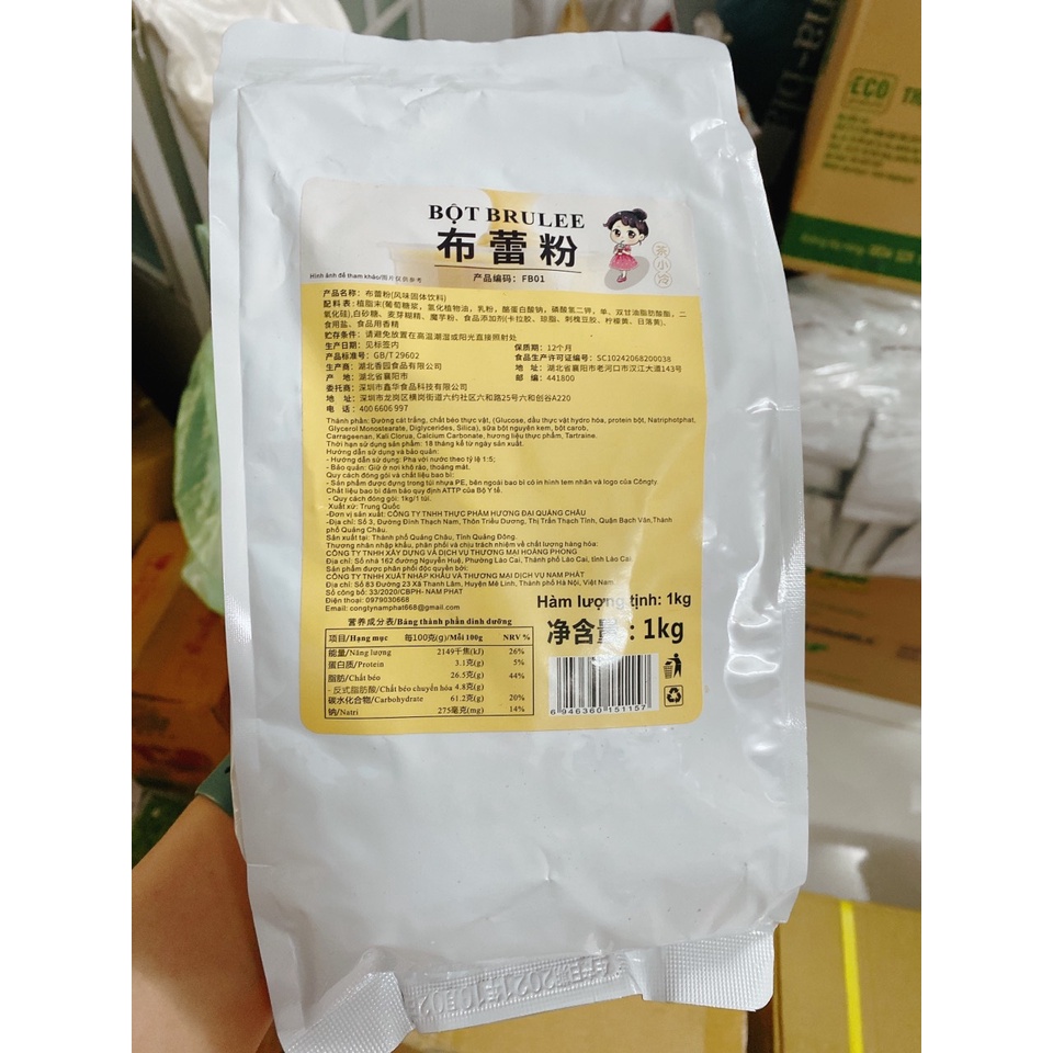 Bột kem trứng Đài Loan (Brulee) 1kg