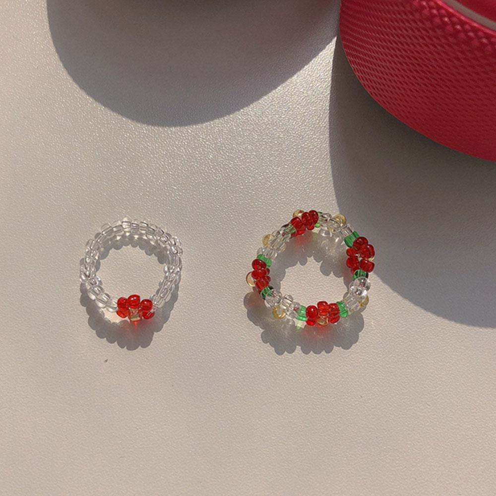 Nhẫn VANES1 Co Giãn Trong Suốt Thiết Kế Ngọt Ngào Thời Trang Mùa Hè 2021